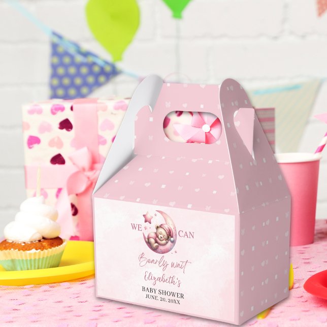 We can Bearly wait - Teddy Bear Baby shower Girl Geschenkschachtel (Von Creator hochgeladen)