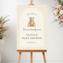 We Can Bearly Wait Teddy Bear Baby Shower Welcome