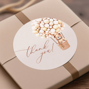 We Can Bearly Wait! Thank You Baby Shower Labels Etiketten