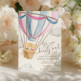 We Can Bearly Wait Twins Baby Shower Invitation Einladung