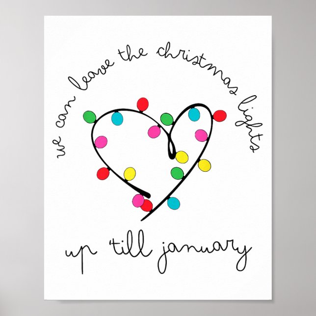We Can Leave The Christmas Lights Up til January  Poster (Vorne)