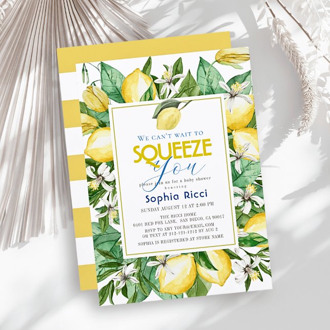 We Can't Wait to See You Lemon Baby Shower Einladung (Von Creator hochgeladen)