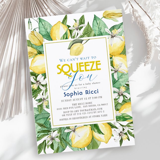 We Can't Wait to See You Lemon Baby Shower Einladung (Von Creator hochgeladen)