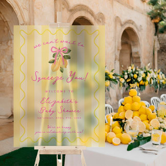 We Can't Wait to Squeeze You Lemon Baby Shower  Acrylschild