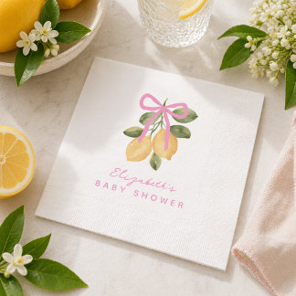 We Can't Wait to Squeeze You Lemon Baby Shower Serviette