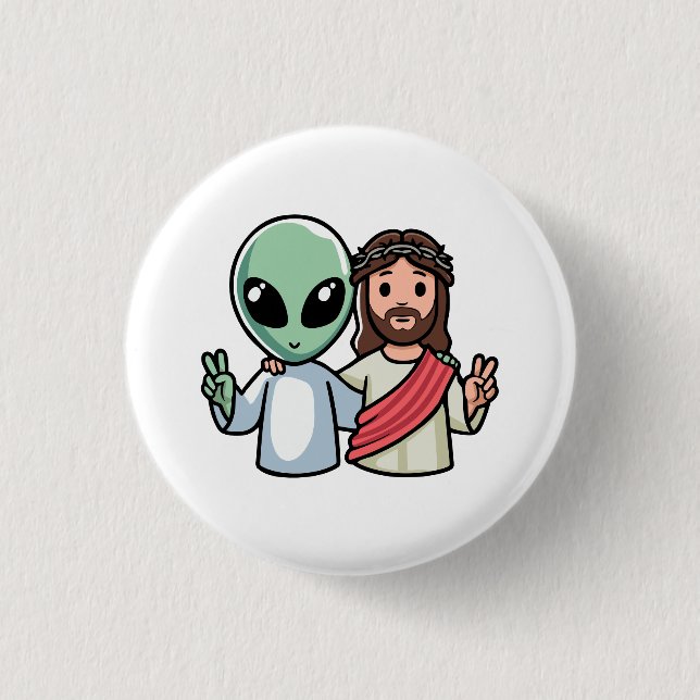 We come in peace button (Vorderseite)