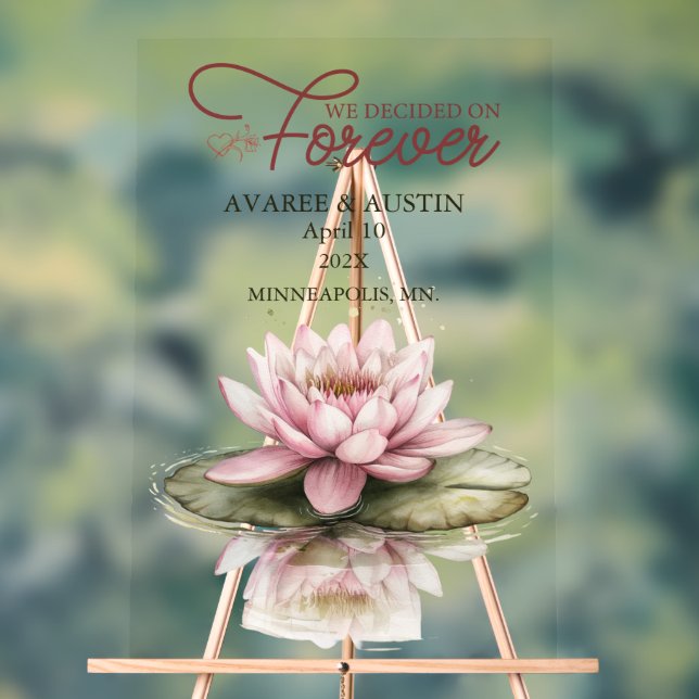 We Decided On Forever Wedding Acrylschild (Neutral)