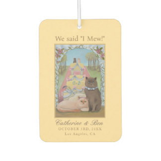 We Do Cat Bride & Groom Wedding Favor  Autolufterfrischer