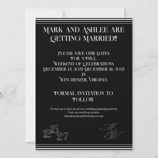 We Do Formal Save the Date (Rückseite)