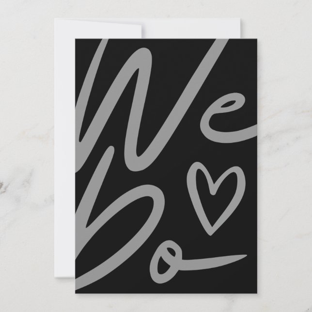 We Do Simple Wedding Einladung card (Vorderseite)