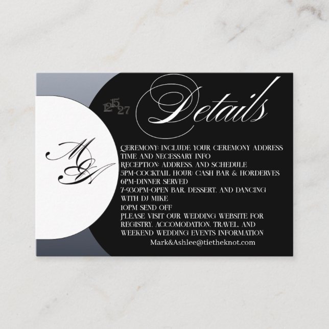 We Do Tuxedo Collection Details Enclosure Card Begleitkarte (Vorderseite)