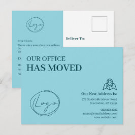 We Have Moved Office Business Address Change Postkarte
