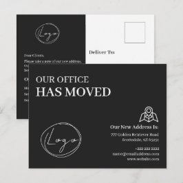 We Have Moved Office Business Address Change Postkarte