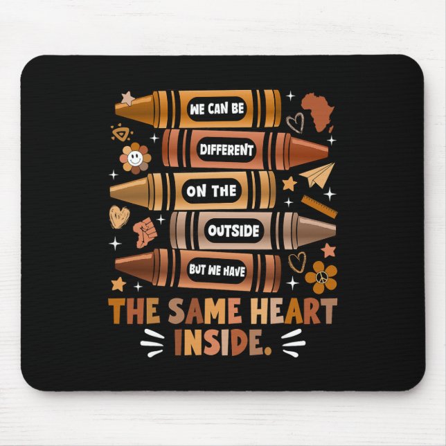 We Have The Same Heart Black History Month African Mousepad (Vorne)