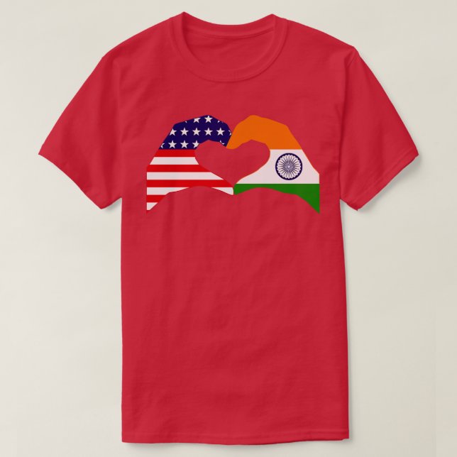 We Heart USA India Patriot Flag Serie T-Shirt (Design vorne)