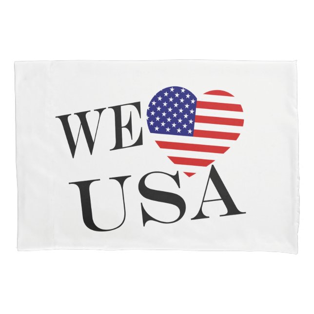 We Heartflag USA bk pccm Kissenbezug (Vorderseite)