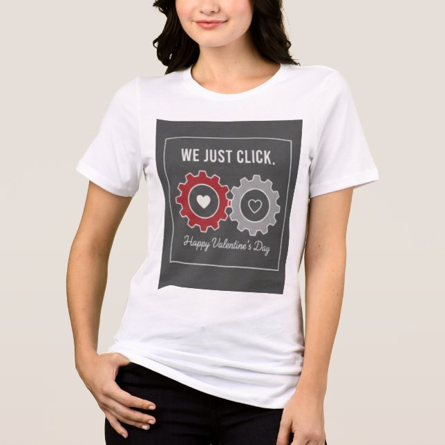"We Just Click" Premium Tri-Blend T-Shirt Shirt (Vorderseite)