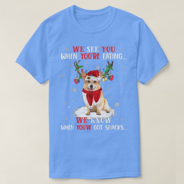 We Know When Youve Got Snacks Corgi  T-Shirt (Design vorne)
