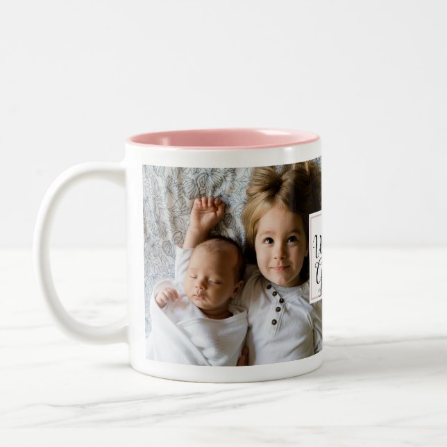 "We Liebe Oma" Foto Coffee Tasse Geschenk (Links)