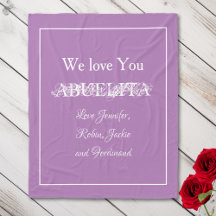 "We Liebe You ABUELITA" Individuelle Name Mauve