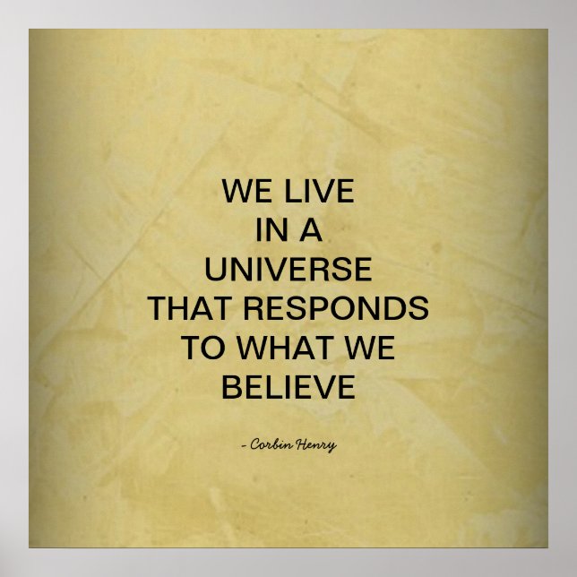 WE LIVE IN A UNIVERSE POSTER (Vorne)