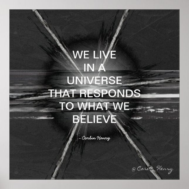 WE LIVE IN A UNIVERSE POSTER (Vorne)