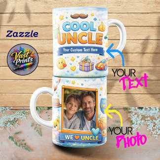 We Love Uncle Happy Celebration Photo Collage Mugs Kaffeetasse