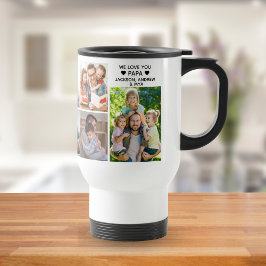 We love you dad collage of 9 photos children reisebecher