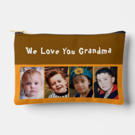 We love you grandma 4 photo brown orange zubehörtasche