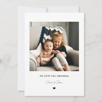 We Love You Grandma Photo Card from Grandkids Einladung