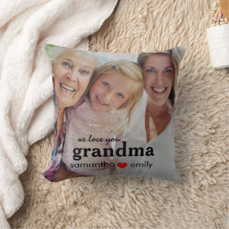 we love you grandma photo  kissen