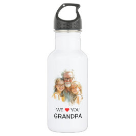 We Love You Grandpa Water Bottle | Custom Photo Edelstahlflasche