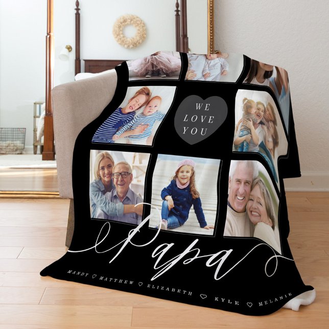 We Love You Papa | Grandchildren & Family Photos Fleecedecke (Von Creator hochgeladen)