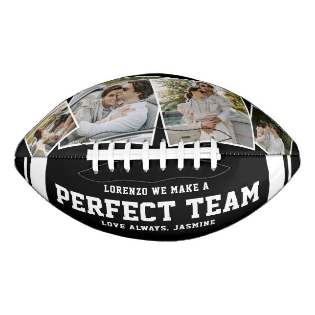 “We Make a Perfect Team” 4 Photo Football (Vorderseite)