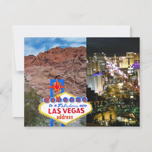 We Moved Las Vegas Address Announcement Postcard Ankündigung (Vorderseite)