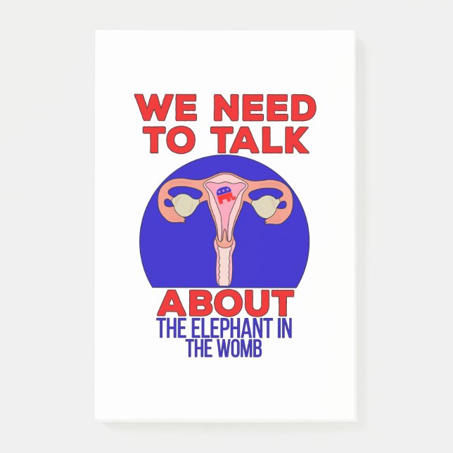 We Need to Talk About The Elephant In The Womb Post-it Klebezettel (Vorderseite)