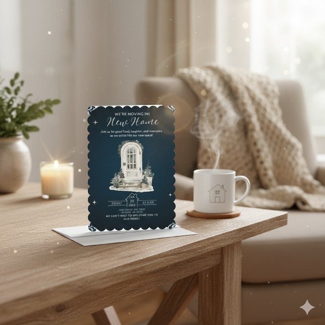 We’re Moving In! New Home Housewarming Invitation Einladung (Von Creator hochgeladen)