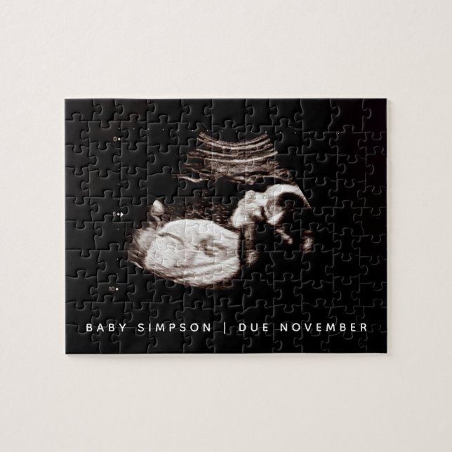 We’re Pregnant Sonogram Pregnancy Announcement Puzzle (Horizontal)