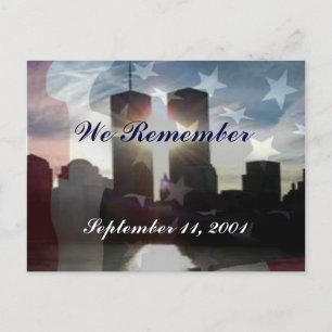 We Remember September 11th Postcard Postkarte
