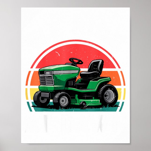 We Ride At Dawn Riding Lawn Mower Toddler Funny Mo Poster (Vorne)