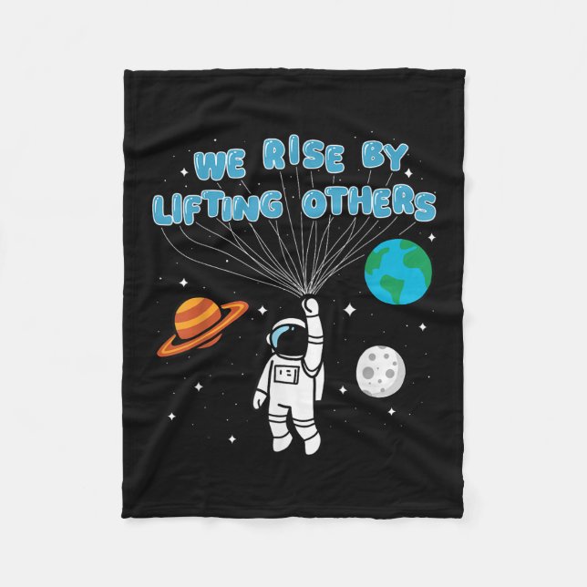 We Rise By Lifting Others Motivational Quote Insra Fleecedecke (Vorderseite)