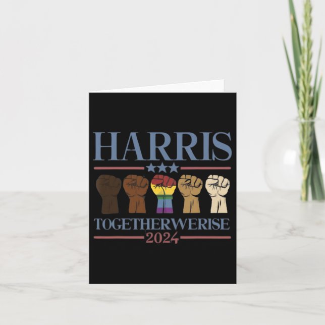 We Rise - Kamala Harris 2024 GB Karte (Vorderseite)
