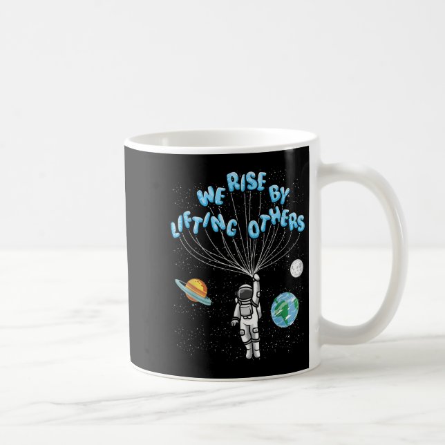 We Rise Motivational Quote - Clic Fit, Short Sleev Kaffeetasse (Rechts)