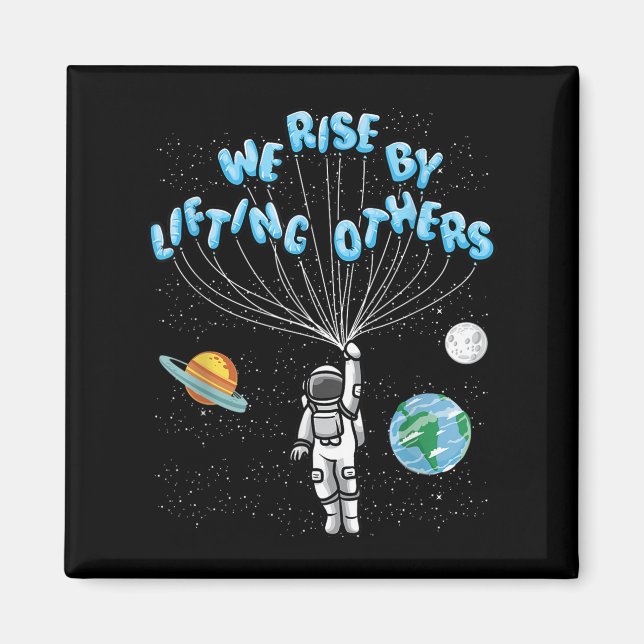 We Rise Motivational Quote - Clic Fit, Short Sleev Magnet (Vorne)