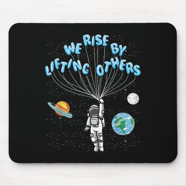 We Rise Motivational Quote - Clic Fit, Short Sleev Mousepad (Vorne)