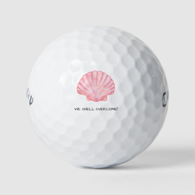'We Shell Overcome!' Playful Coastal Golf Games  Golfball (Vorderseite)