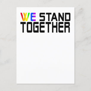We stand together LGBTQ+ Pride Postkarte