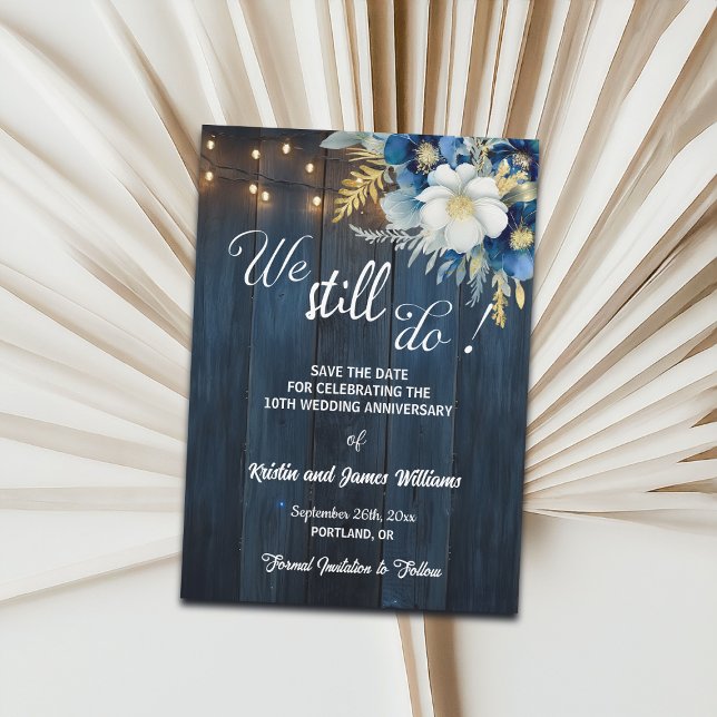 We Still Do 10th Wedding Anniversary String Lights Save The Date (Von Creator hochgeladen)