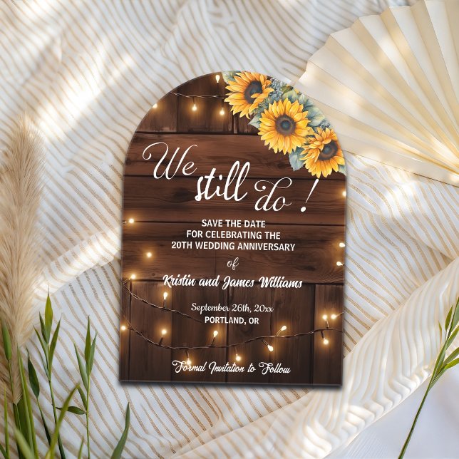 We Still Do 20th Wedding Anniversary String Lights Acryleinladungen (Von Creator hochgeladen)