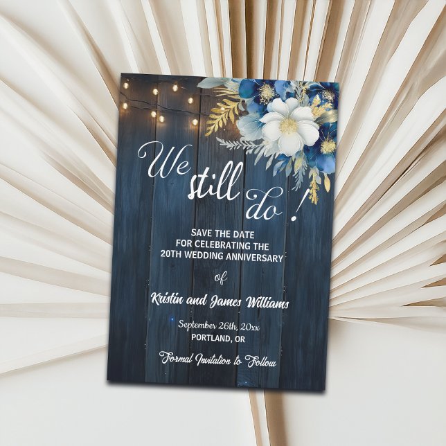 We Still Do 20th Wedding Anniversary String Lights Save The Date (Von Creator hochgeladen)